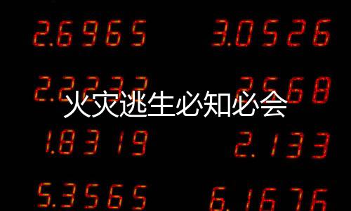 火灾逃生必知必会