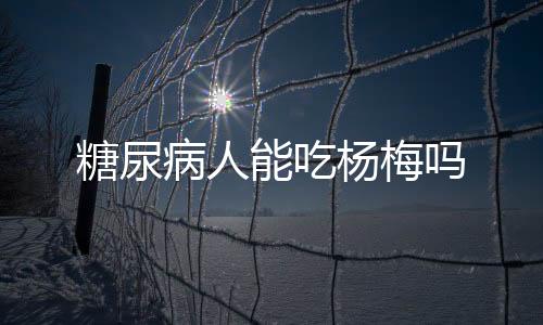 糖尿病人能吃杨梅吗
