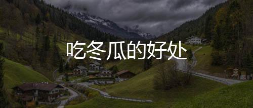 吃冬瓜的好处
