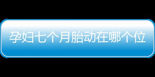 孕妇七个月胎动在哪个位置