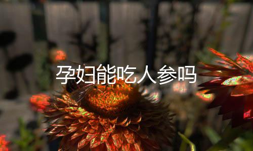 孕妇能吃人参吗
