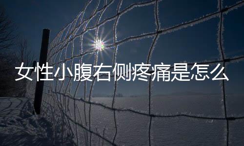 女性小腹右侧疼痛是怎么回事呢