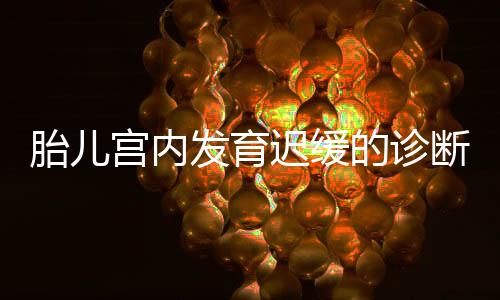 胎儿宫内发育迟缓的诊断检查
